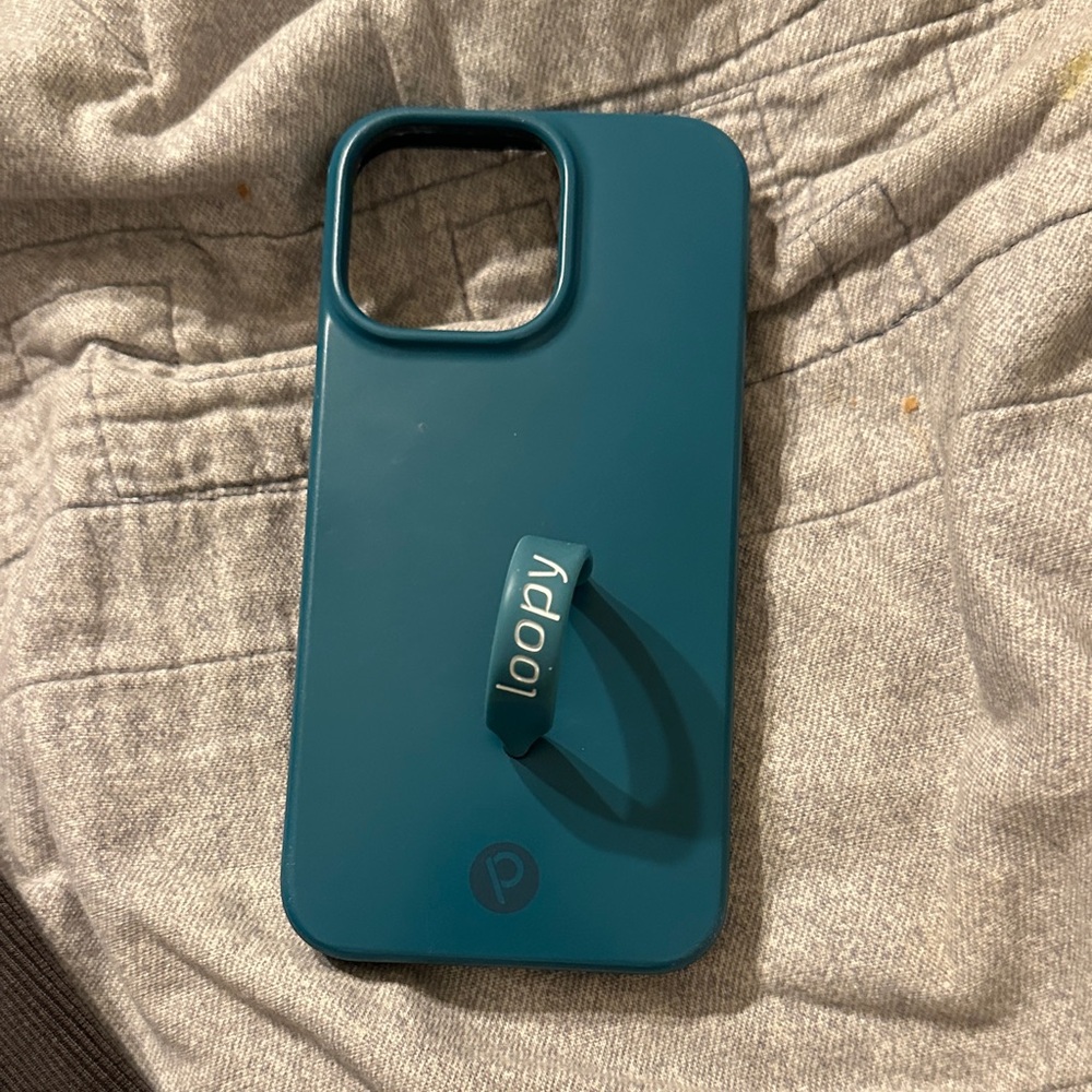 iPhone 14 Pro Max - Loopy Case Blue Phone Cover - Lefty